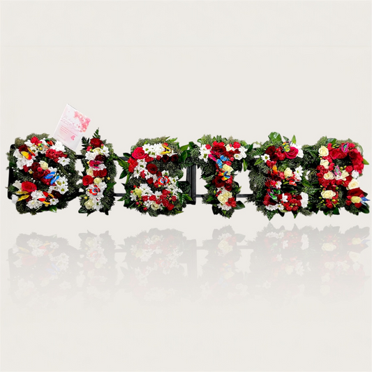 Custom Floral Lettering Tribute