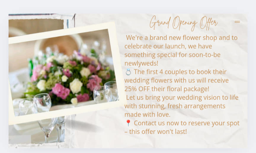 Wedding Offer