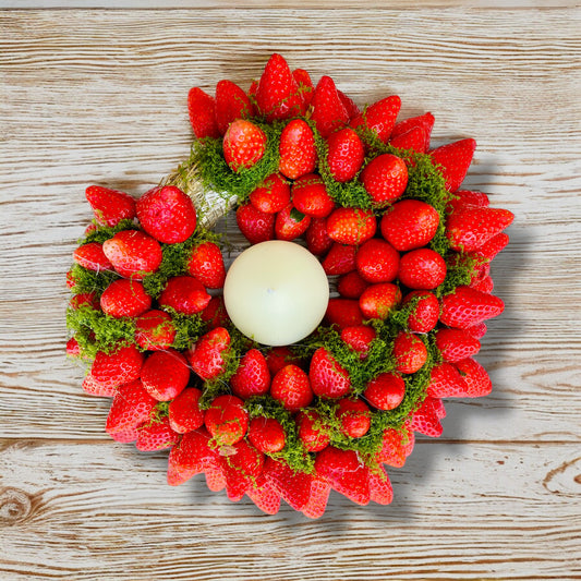 🍓 Strawberry Candle Wreath 🕯