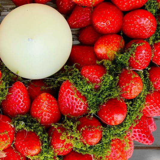 Strawberry Candle Wreath
