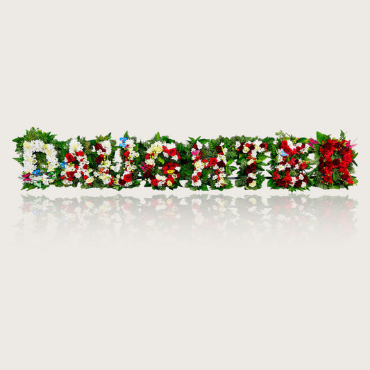 Custom Floral Lettering Tribute