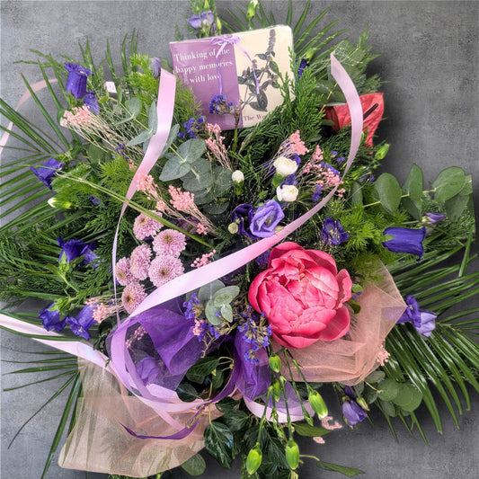 Sympathy Spray with Peony & Lisianthus