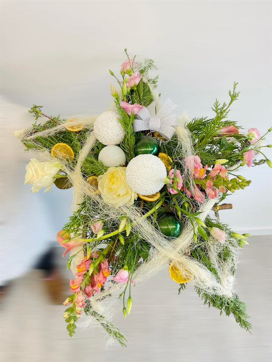 Flowers Shaped into a Star Shape 💐⭐✨✨✨